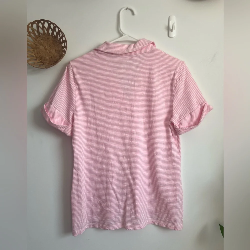 Talbots Roll Cuff Johnny Collar Pullover Size Medium - Picture 4 of 5